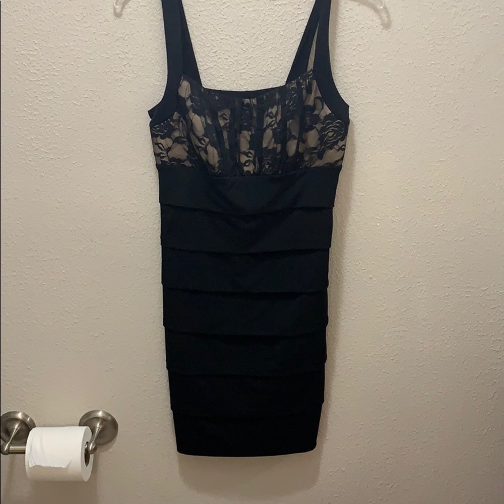 Tight black dress